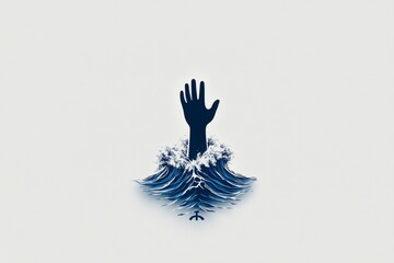 Minimalist line art of a witnessâ€™s raised hand, symbolizing the commitment to truth and duty in a simple style, symbolizing integrity and simplicity