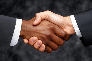 Professional handshake in an office with a confident and respectful expression, symbolizing the partnership and trust established by career specialists, symbolizing mutual respect and professionalism