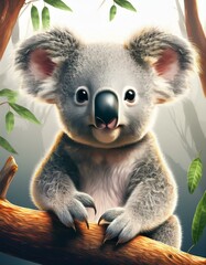 Fototapeta premium cute koala illustration