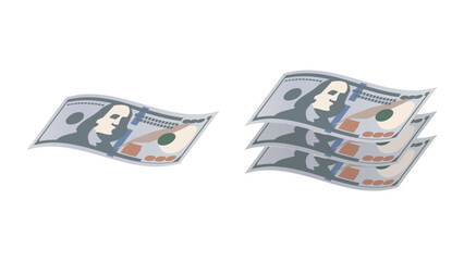 new 100 US Dollar banknote, waving