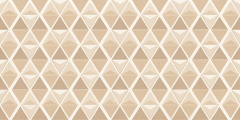 Seamless minimalist pattern with subtle polygons and triangles in beige and cream background