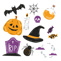 Obraz premium halloween icons