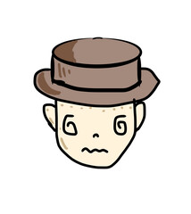 hand drawn vector illustration of a cartoon character of a child