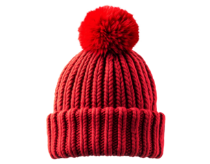 a red fur hat with bells