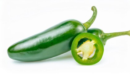 Jalape&ntilde;o on white background. Jalape&ntilde;o Isolated.