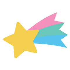 Obraz premium シンプルでかわいい流れ星のイラスト