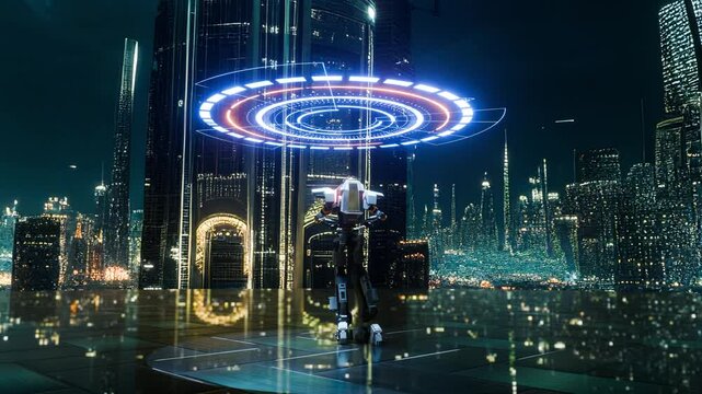 Dancing science fiction robots.