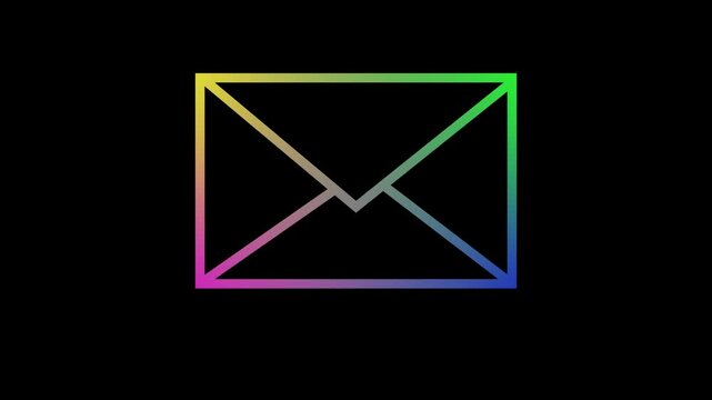 Email icon animation concept messages icon animation on white background.Message, mail, email, inbox, icon animation. 