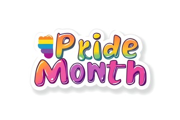 Happy Pride LGBTQ element set. LGBTQ community symbols with star, speech bubbles, flower, heart. Elements illustrated for pride month, bisexual, transgender, gender equality, sticker, rights concept.