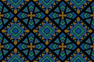 Ethnic seamless patterns with simple shapes. Tribal and ethnic fabrics. African, American, Mexican, Indian styles. Simple geometric pattern elements are best used in web design, textile printing.