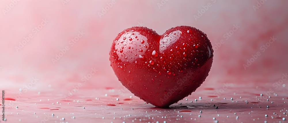 Leinwandbilder elegant and minimalist valentine s day card design featuring a simple red heart icon centered on a s