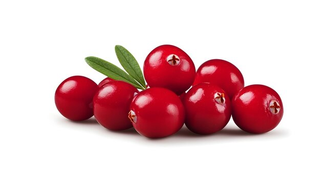 Closeup of fresh ripe cranberries with proanthocyanidin glow showcasing their vibrant red hue and natural shine  These healthy nutritious berries are a superfood packed with antioxidants and vitamins