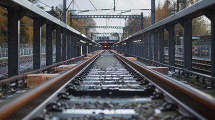The skeleton of the hubs train platform is taking shape with metal beams and supports in place.