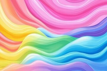 Abstract Colorful Waves: Digital Art Background