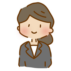 ゆるくて可愛いスーツの女性