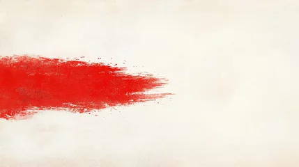 Minimalist Chinese calligraphy of fortune on red paper, neutral light background, ideal for digital or print use