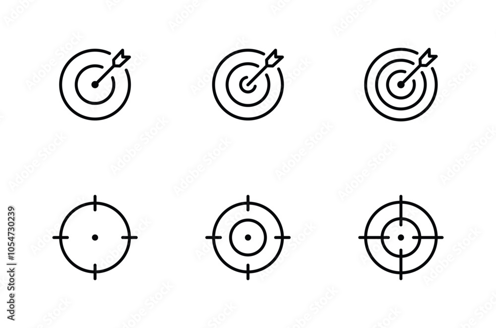 Poster target icon vector for web, computer and mobile app