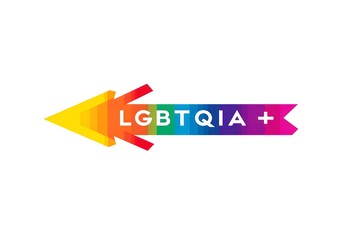 Happy Pride LGBTQ element set. LGBTQ community symbols with star, speech bubbles, flower, heart. Elements illustrated for pride month, bisexual, transgender, gender equality, sticker, rights concept.