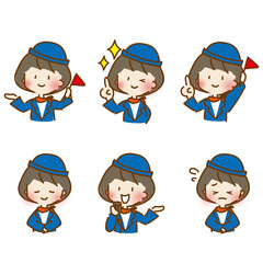 ゆるくて可愛いバスガイドセット
