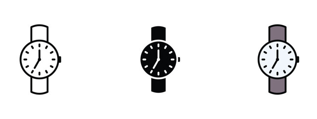 Editable watch icon with an unexpanded vector inside, wrist watch