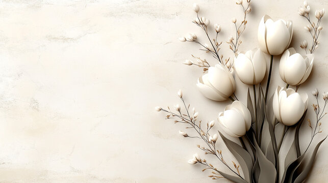 tranquil greige pastel-colored tulip texture showcases soft, soothing hues, symbolizing peace, purity, and new beginnings, inviting a sense of calm and reflection in any setting