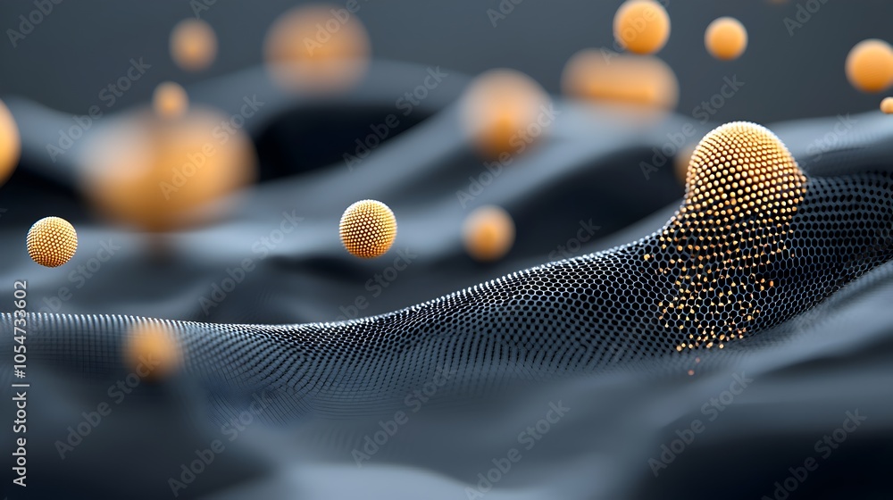 Aufkleber Digital background with futuristic network patterns data flow visualization and abstract technology inspired elements  Suitable for science education and tech related design projects