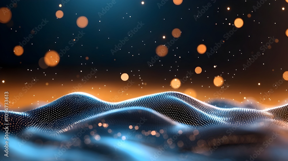 Aufkleber Futuristic digital background featuring intricate network patterns data flow and abstract shapes  Suitable for science technology education and innovative concepts