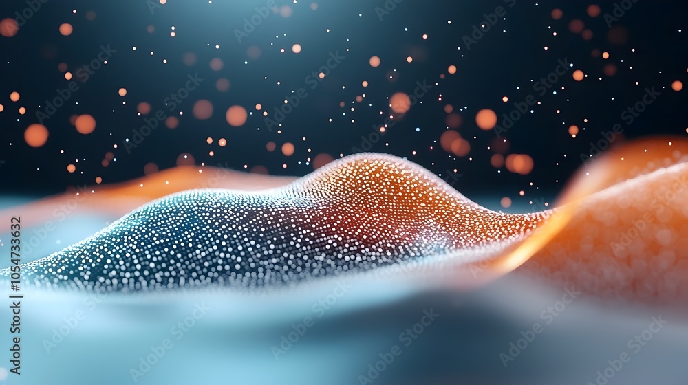 Poster Digitally Rendered Abstract Backdrop with Interconnected Data Points and Dynamic Lines Showcasing the Capabilities of Network Systems and Digital Storage Technologies