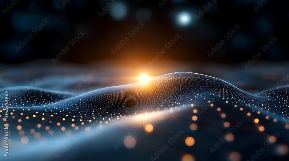 Poster Captivating abstract digital backdrop featuring interconnected data points and flowing lines symbolizing the dynamic nature of network connectivity and data systems