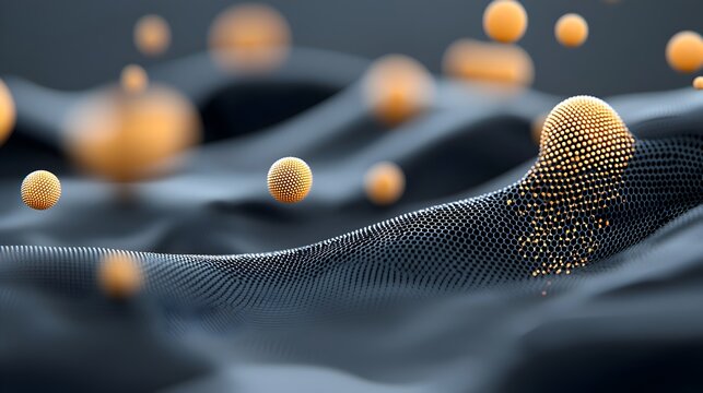 Digital background with futuristic network patterns data flow visualization and abstract technology inspired elements  Suitable for science education and tech related design projects