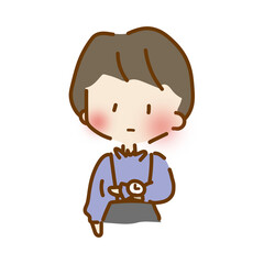 腕時計で時間を確認するゆるくて可愛い女の子