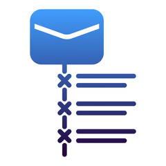 Fototapeta premium Email Bounce rate icon, gradient icon style