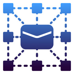 Obraz premium Email Blasting icon, gradient icon style