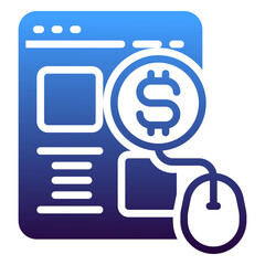Cost per Click icon, gradient icon style
