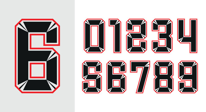 Jersey number typography
