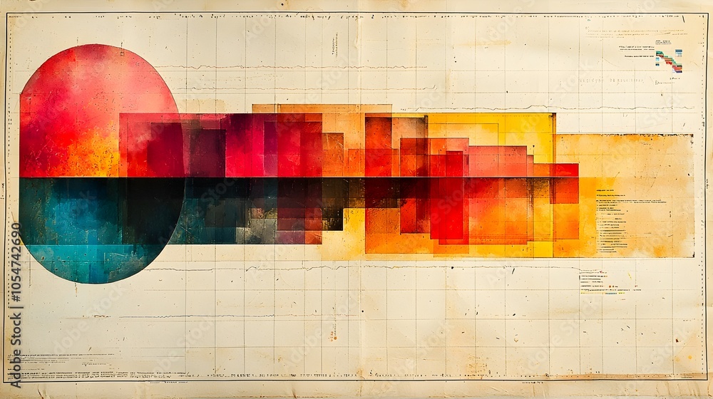 Poster Comprehensive and Detailed Data Visualization Displaying Analytical Trends and Insights Through Overlaid Line and Bar Charts Against a Clean Grid Layout