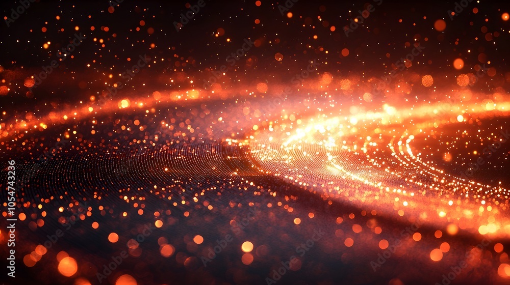 Poster Creative technology circle with glowing data streams and complex digital connections set against a dark backdrop symbolizing big data in 3D rendering