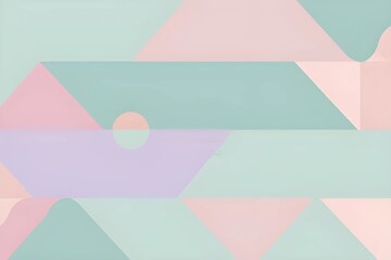 "Soft pastel geometric design featuring circles and triangles, perfect for contemporary web backgrounds