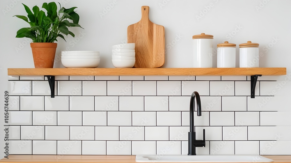 Aufkleber cozy and inviting home kitchen featuring soft lighting stylish bar counter sleek sink and neatly arr