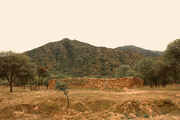 Echoes of the past amidst a cloudy sky