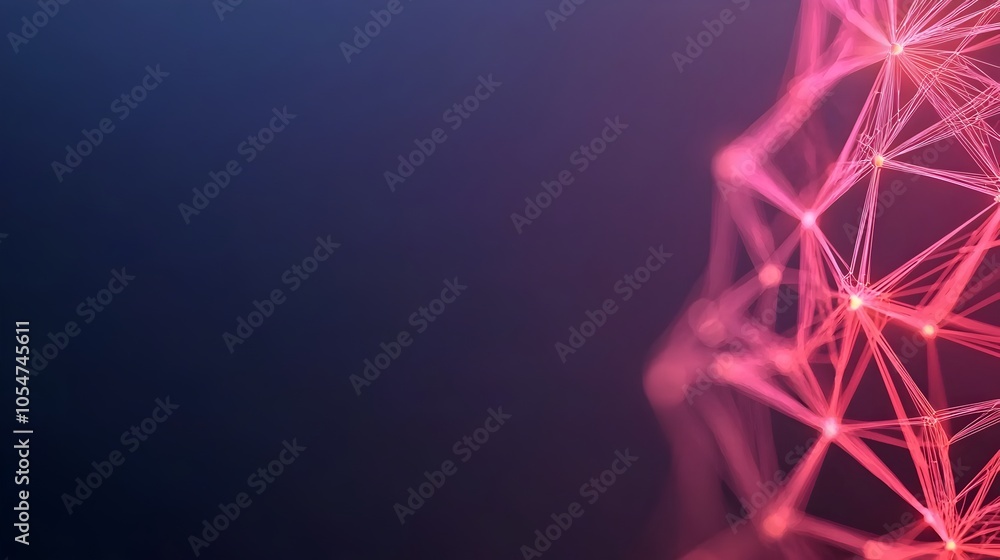 Aufkleber Futuristic digital background featuring interconnected neural networks and glowing data lines symbolizing intelligence and data encryption processes  This abstract