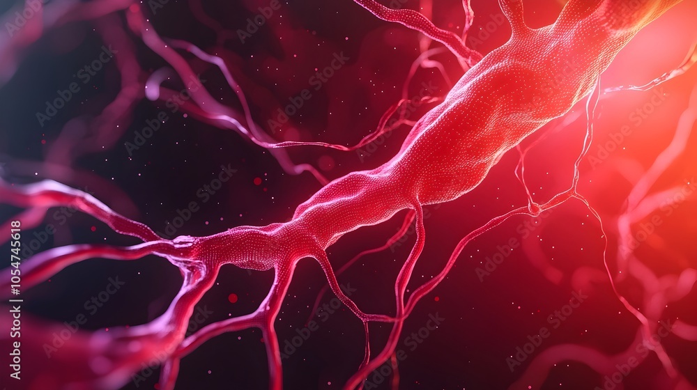 Leinwandbilder Futuristic digital background featuring interconnected neural networks and glowing data lines symbolizing intelligence and data encryption processes  Abstract