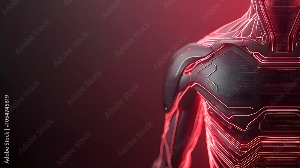 Aufkleber Futuristic digital background featuring interconnected neural networks and glowing data lines symbolizing intelligence and data encryption processes  Abstract cybersecurity and high tech concept