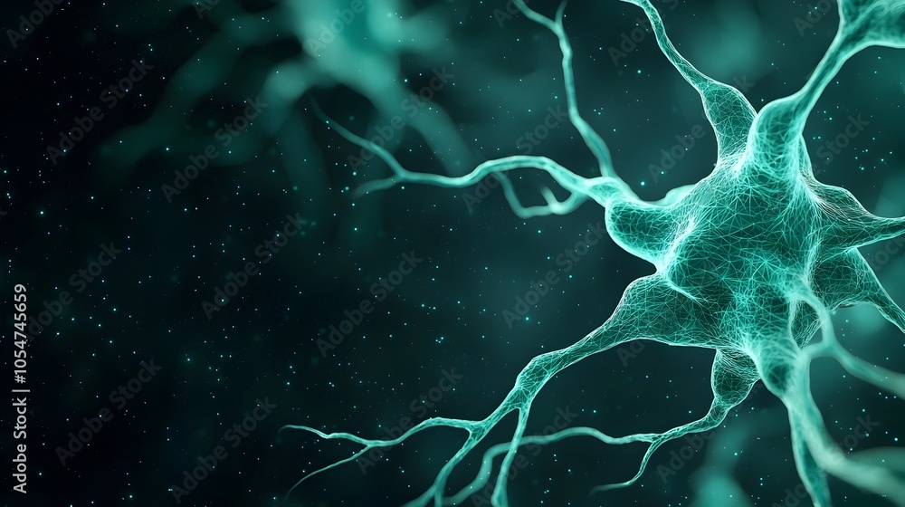 Aufkleber Captivating AI Inspired Abstract with Interwoven Neural Networks and Encrypted Data Flows
