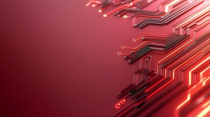 Glowing Digital Circuit Board Background with Encrypted Data Symbols Showcasing Advanced Processes and Innovative Data Protection Concepts  Perfect for Technology Cybersecurity