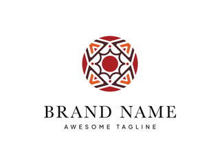 Traditional Asian Colorful Pattern Logo design inspiration