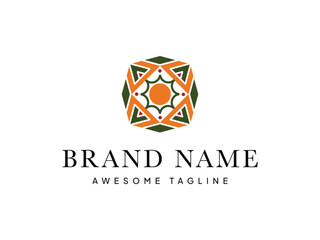 Fototapeta premium Traditional Asian Colorful Pattern Logo design inspiration