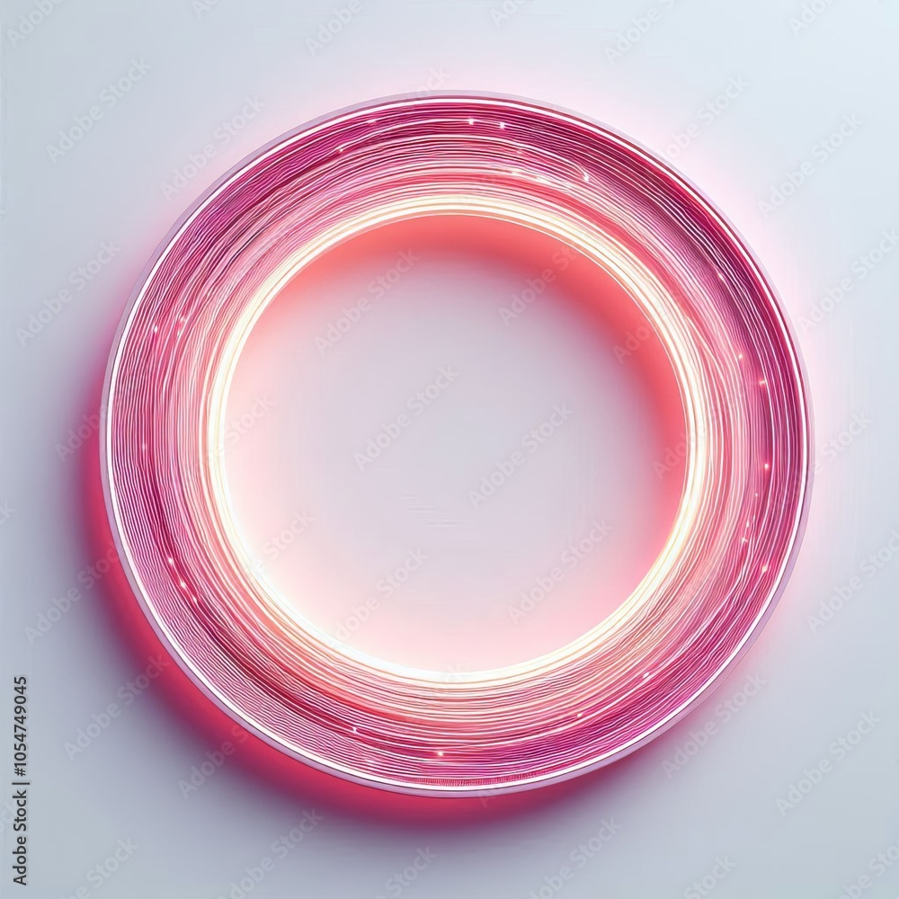 Poster abstract colorful vector swirl background with bright pink circles and lines