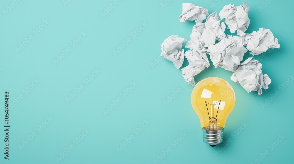 Poster innovative problem-solving in a modern setting with copyspace and high luminosity, 32k resolution, m