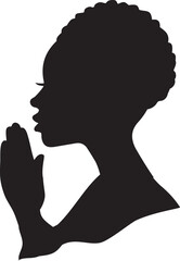 Vector Woman Praying